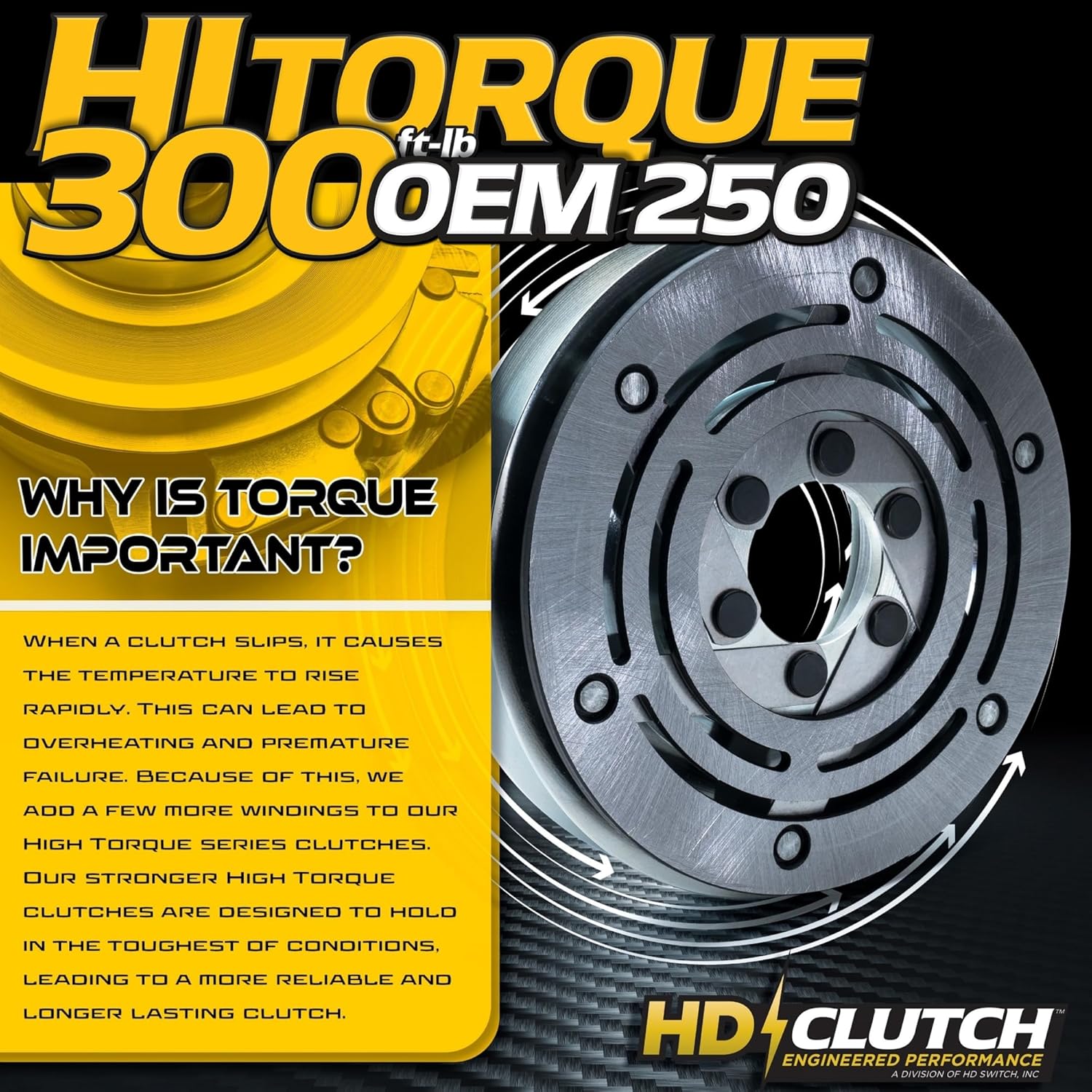 HD Switch TCA15800 BIGBearing HiTorque 300 ftlb (OEM 250) Billet Pulley Blade PTO Clutch for John Deere TCA15800 ZTrak 737 757 777 797 LVA21437 20A PTO Switch w/Replaceable Wire Harness & C3 Bearings