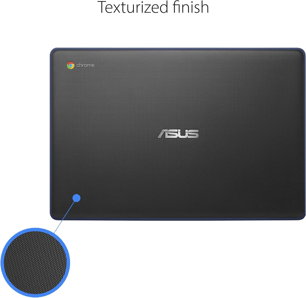 ASUS Chromebook C403 Rugged & Spill Resistant Laptop, 14.0' HD, Intel Celeron N3350 Processor, 4GB RAM, 32GB eMMC 810G Durability, Dark Blue, Chrome OS, C403NA-WS42-BL (Renewed)