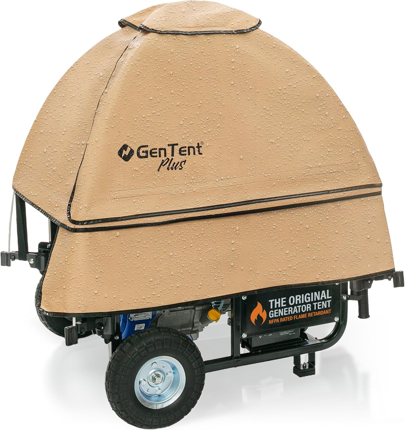 GenTent Open Frame Running Cover - Universal Adapter Kit Generator Tent (Beige, Original - Plus)