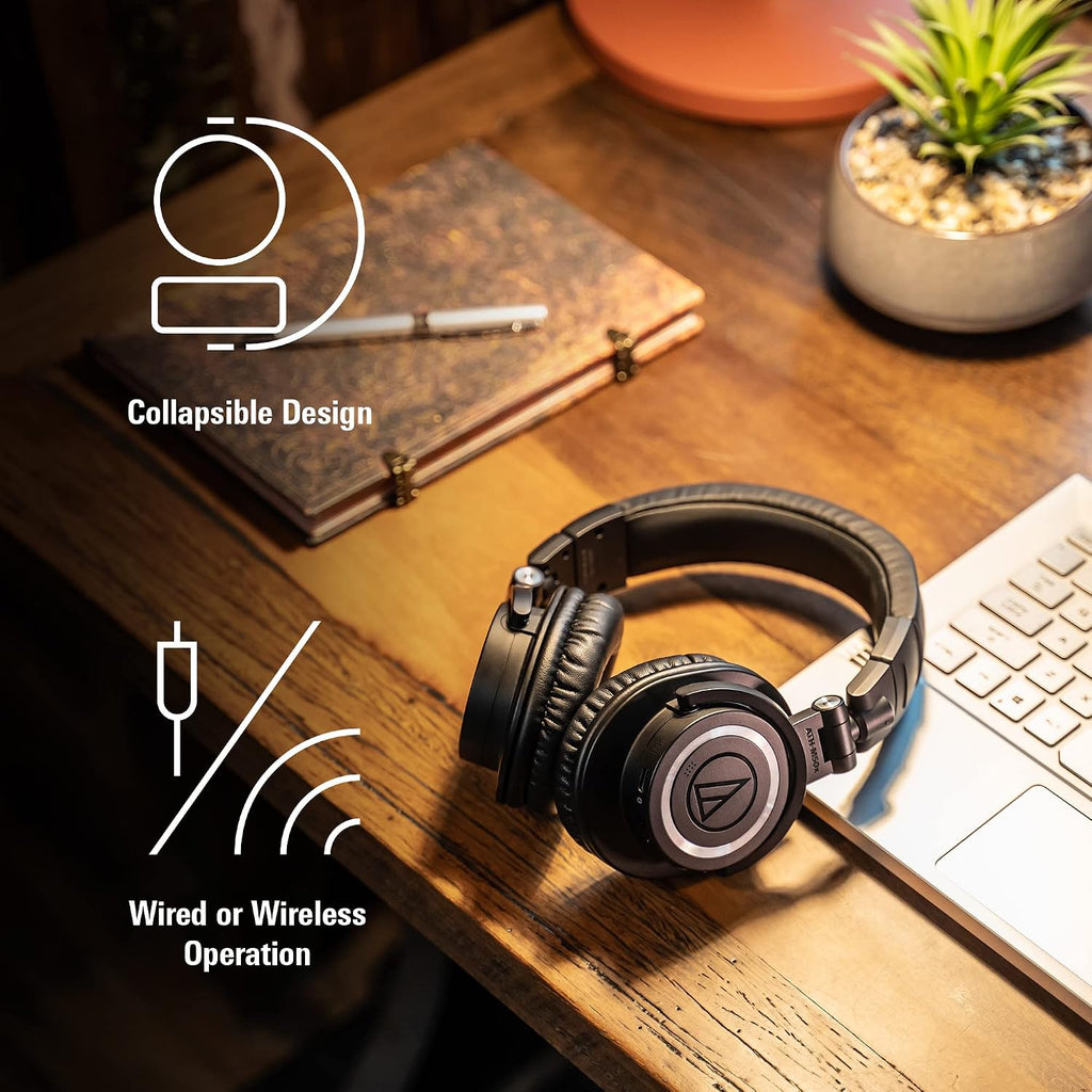 Audio-Technica ATH-M50XBT2 Wireless Headphones, Black