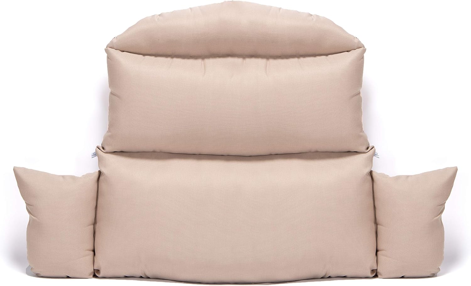 LeisureMod 2 Person Hanging Egg Chair Cushion - Beige, Weather-Resistant, Quick-Drying Fabric with Soft Cotton Filling, Machine Washable