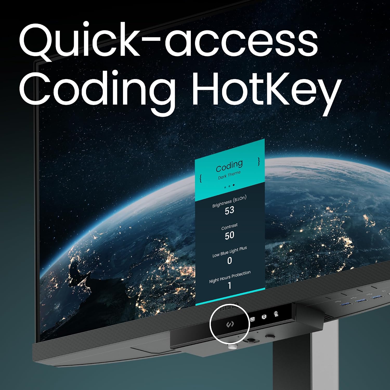 BenQ RD240Q 24.1' WQXGA Programming Monitor, 90W USB Type-C, Advanced Coding Modes, Coding HotKey, Ergonomic Design, 16:10 Special Ratio, Circadian Mode, Eye-Care Technology, Eco-Friendly Design
