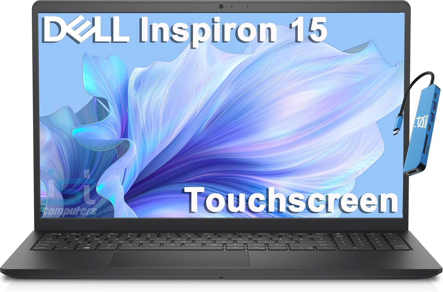 Dell Inspiron 15 Touchscreen Laptop (15.6' FHD Anti-Glare, Intel Core i5, 8GB RAM, 256GB SSD) for Business, Student, Enterprises, Numeric KB, Webcam, Inspiron 3000 3520, IST HUB, Win 11 Home in S Mode