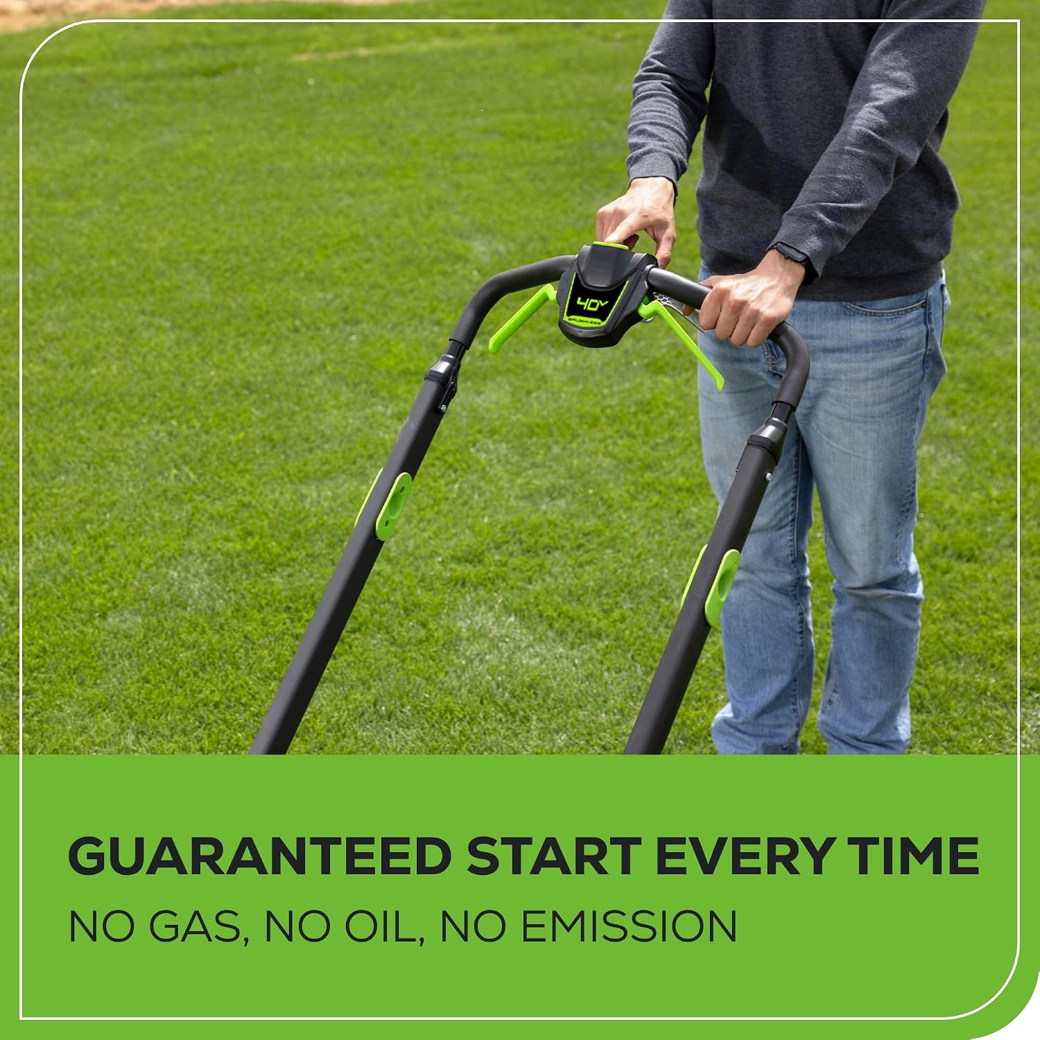 Greenworks 40V 21' Self-Propelled Cordless Lawn Mower – Brushless Motor, 5.0Ah Battery & Charger(75+ Tool Compatible)