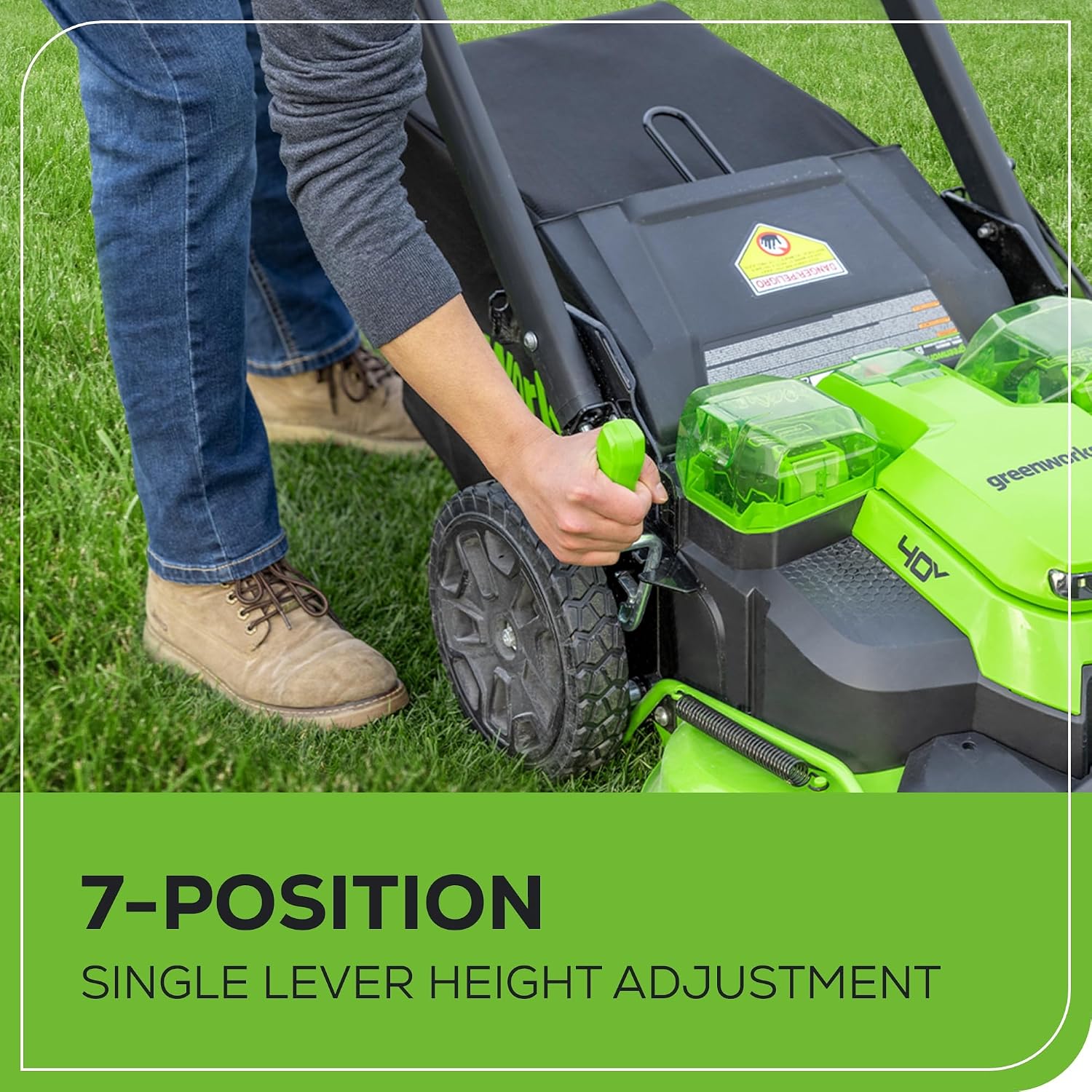 Greenworks 40V 25' Brushless Cordless (Self-Propelled) Lawn Mower (75+ Compatible Tools), (2) 4.0Ah Batteries and Dual Port Rapid Charger Included