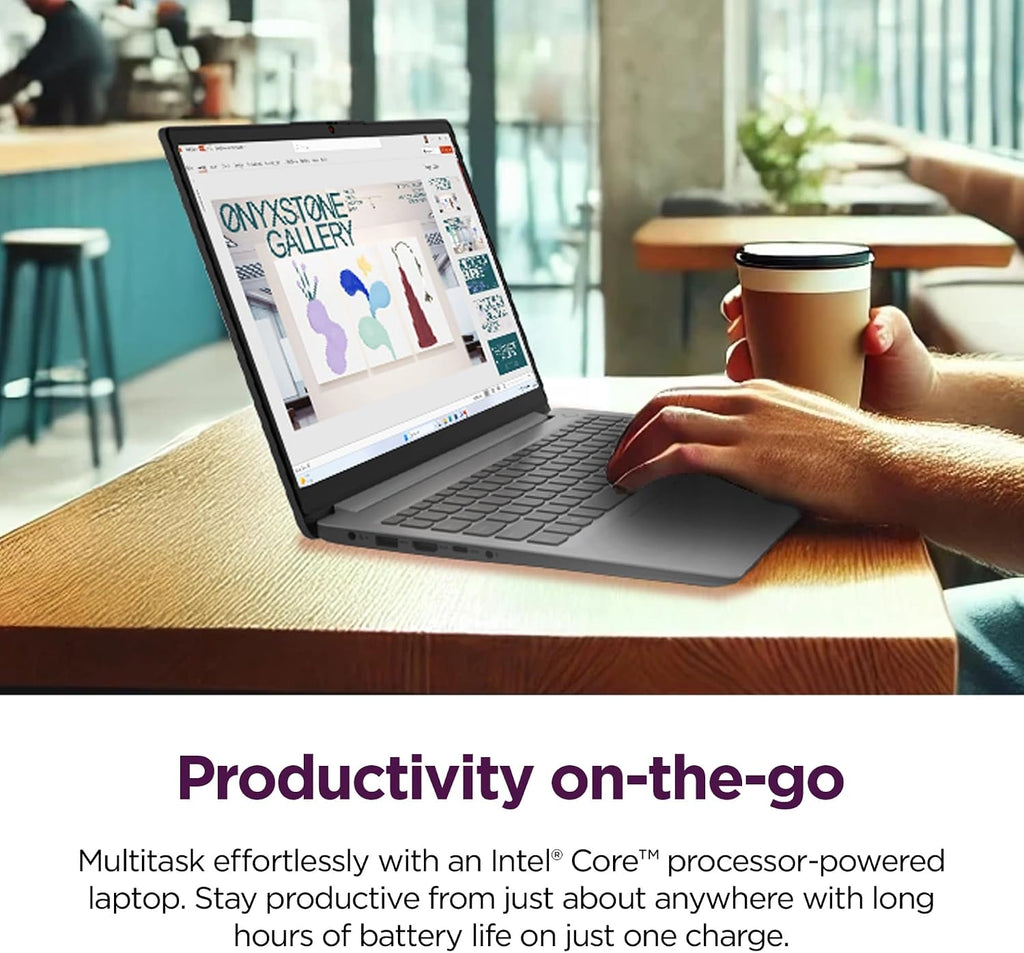 Lenovo IdeaPad 1i Laptop with Microsoft 365 Home and Business • 20GB RAM • 512GB SSD • Intel Core • 14 Anti-Glare Screen • WiFi-6 • 11HR Battery • Windows 11 • W/O Earbuds