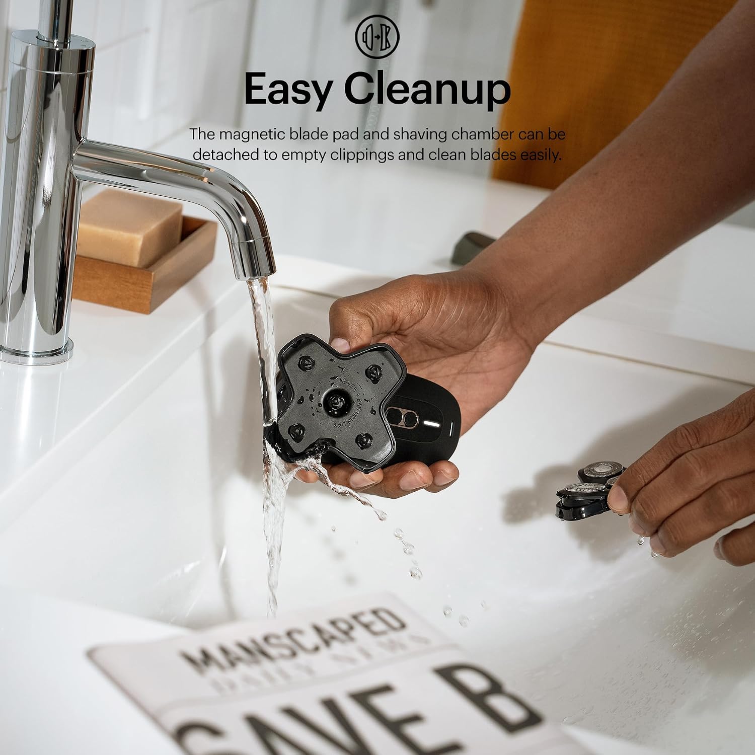 MANSCAPED® The Beard & Dome Bundle Includes: The Beard Hedger® Premium Trimmer, Adjustable Blade Length & The Dome Shaver™ PRO Head Shaver for Bald Men with SkinSafe® & FlexAdjust Technology