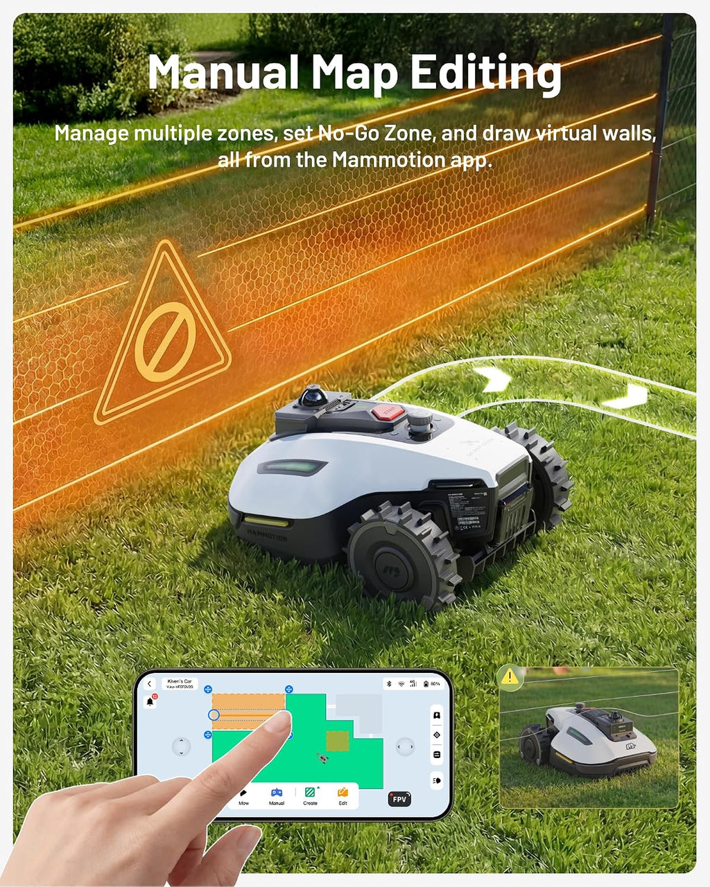 (2026 Upgrade) Mammotion YUKA mini 2 1000H Robotic Lawn Mower Reception 0.25 Acre, 360° LiDAR + AI Vision, 45% Slope, DropMow, Smart Battery Management,Cutting Heights 2.0'-3.5'