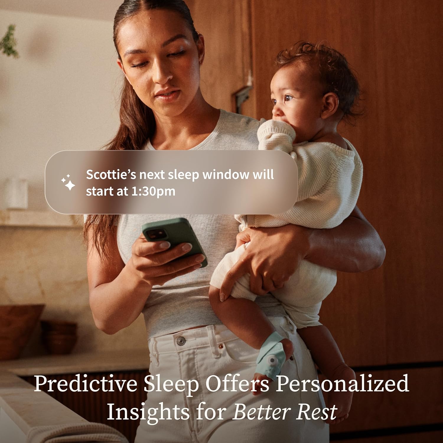 Owlet Dream Sock – Smart Wearable Baby Monitor, Infant SpO2 Monitor Tracks Heart Rate & Oxygen - Parents Receive Alerts, Sleep & Health Insights via App - Bedtime Blue