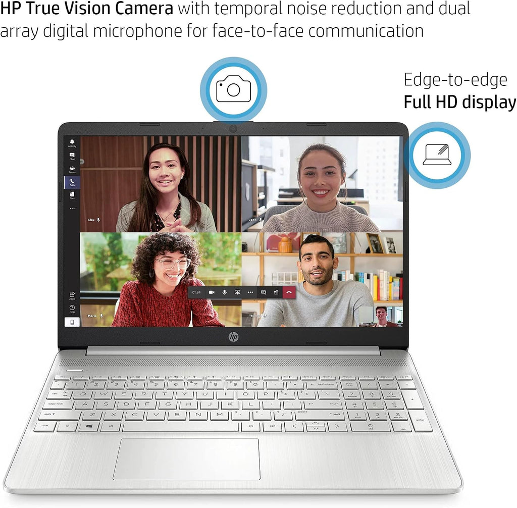HP Windows 11 Pro 15 15.6' FHD Business Laptop Computer,11th Gen Intel Core i5-1135G7, 16GB RAM 512GB SSD, Intel Iris Xe Graphic, Numeric Pad, Long Battery Life, Wi-Fi 5, Bluetooth 4.2, USB, w/Battery