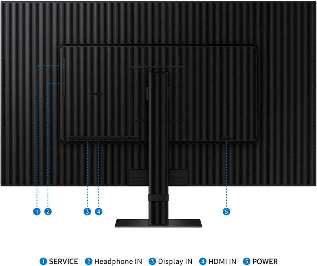 Samsung 32' ViewFinity S7 (S70D) 4K UHD IPS HDR10 High Resolution Monitor with Speakers, DP Port, TUV-Certified, 2025, LS32D708EBNXGO