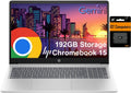 HP Chromebook 15 Laptop ( 15.6' Anti-Glare, Intel N200, 8GB DDR5 RAM, 192GB Storage (64GB eMMC + 128GB SD), 4-Core(> i3-1115G4), Numeric KB) Home & Student, Wi-Fi, Webcam w/Shutter, Chrome OS, Silver