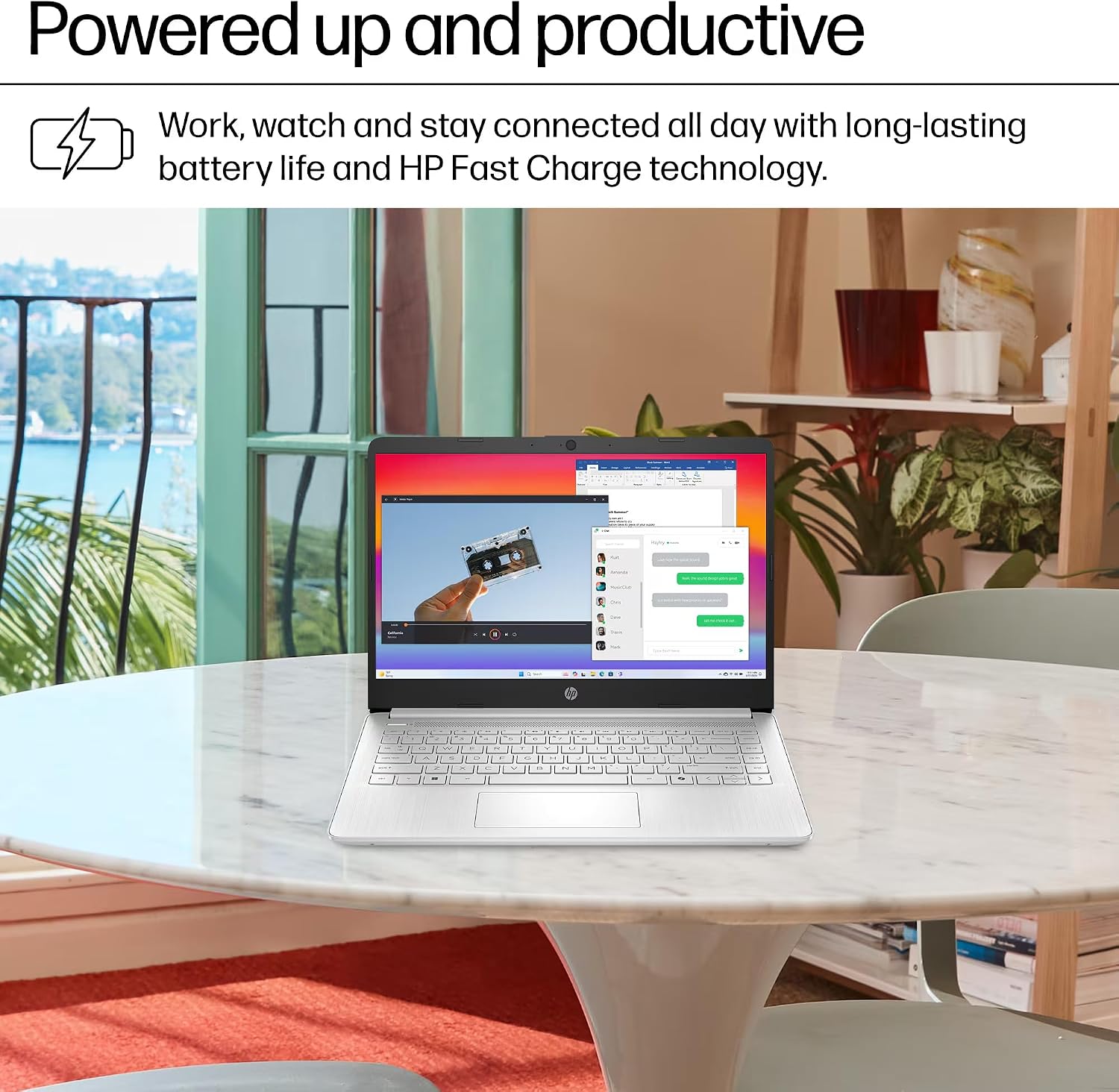 HP 14' Laptop Computer 2025-2026 Business Student, Copilot AI, Lifetime Office, 4-Core Intel CPU, 16GB RAM, 628GB Storage (128GB UFS +500GB Ext), Wi-Fi 6, 10+ Hrs, MarxsolAccessory, Win 11 Pro, Silver