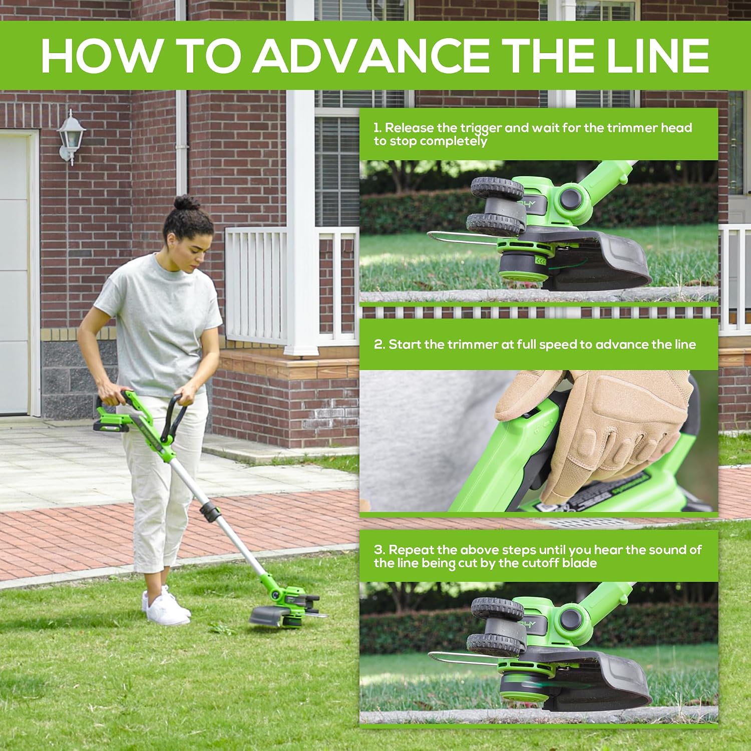 Greenworks 40V 13-Inch Cordless String Trimmer / Edger (Gen 2), Battery and Charger Not Included