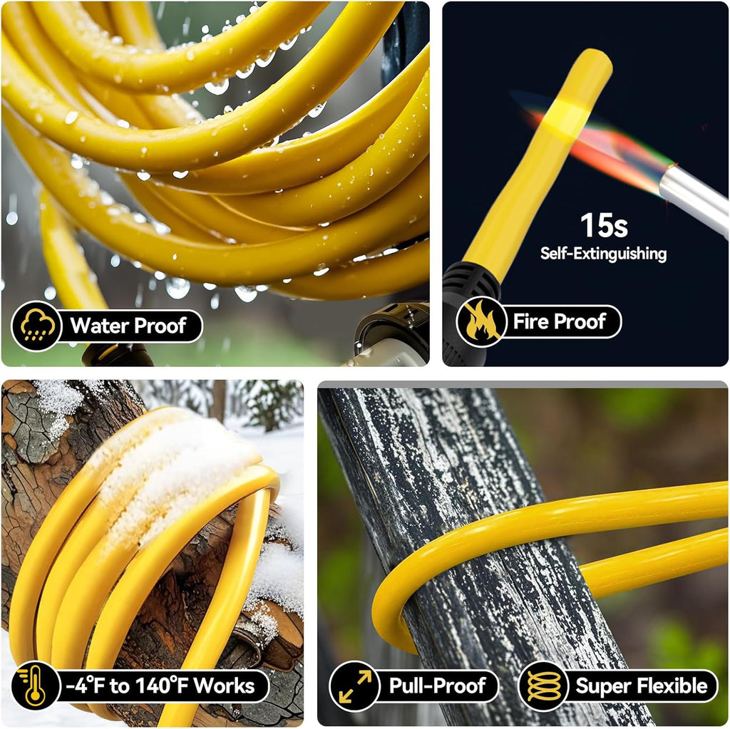 ELEGRP 50 Amp RV/Generator Extension Cord, 50FT NEMA 14-50P to SS2-50R Twist Lock, 6/3+8/1 Gauge STW, Heavy Duty 50A RV Power Cord for Camper/Generator/House, UL Standard Compliant, 3-Year Support