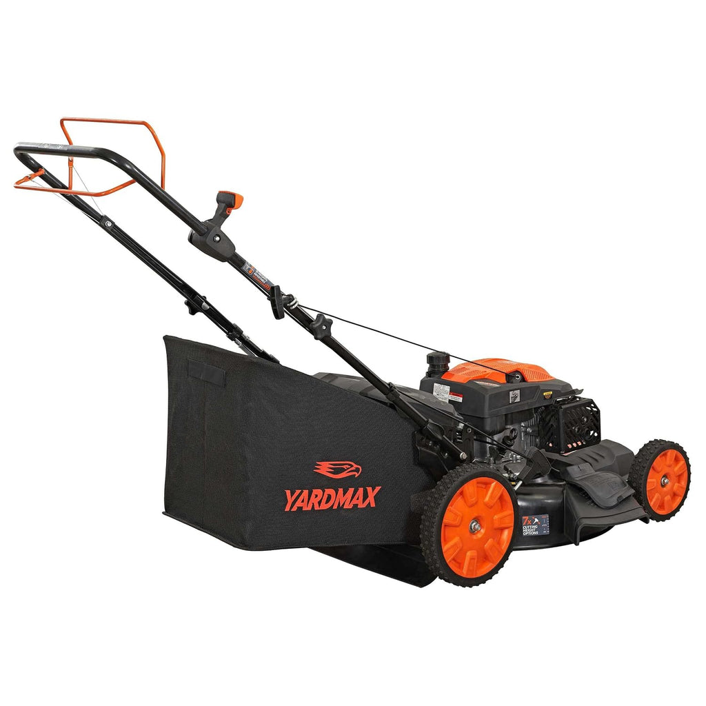 YARDMAX 22 in. 201cc Select PACE 6 Speed CVT High Wheel FWD 3-in-1 Gas Walk Behind Self Propelled Lawn Mower, Black (YG2860)