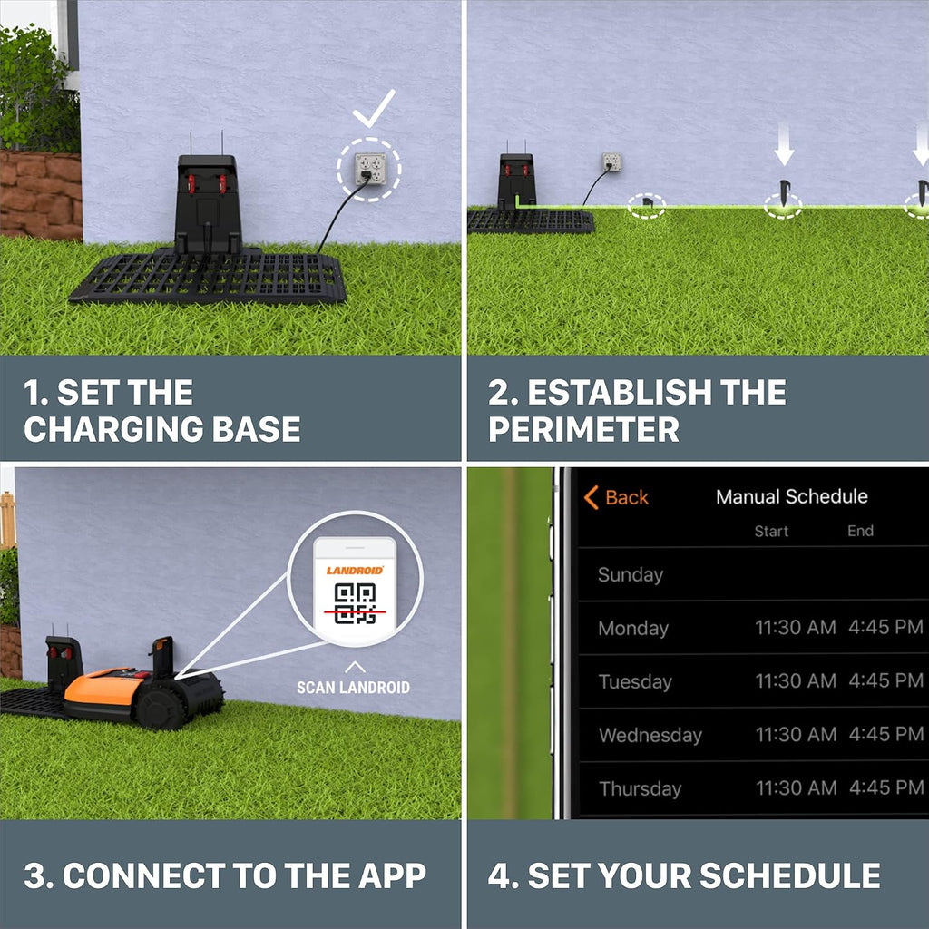 Worx Landroid L 20V 5.0Ah Robotic Lawn Mower 1/2 Acre / 21,780 Sq Ft. Power Share - WR155 (Battery & Charger Included)