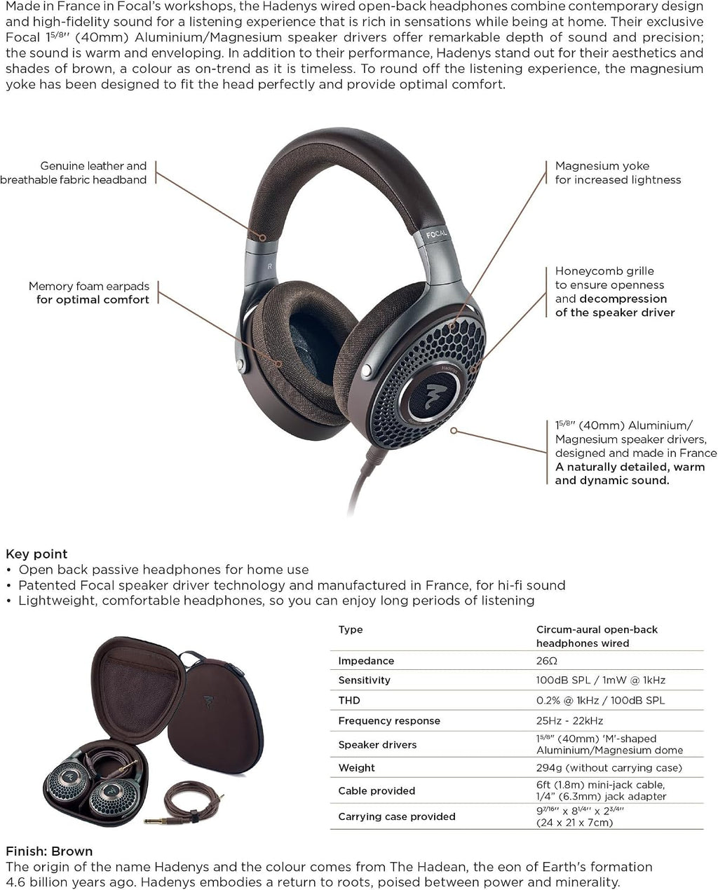 Focal HADENYS High-Fidelity Open-Back Headphones
