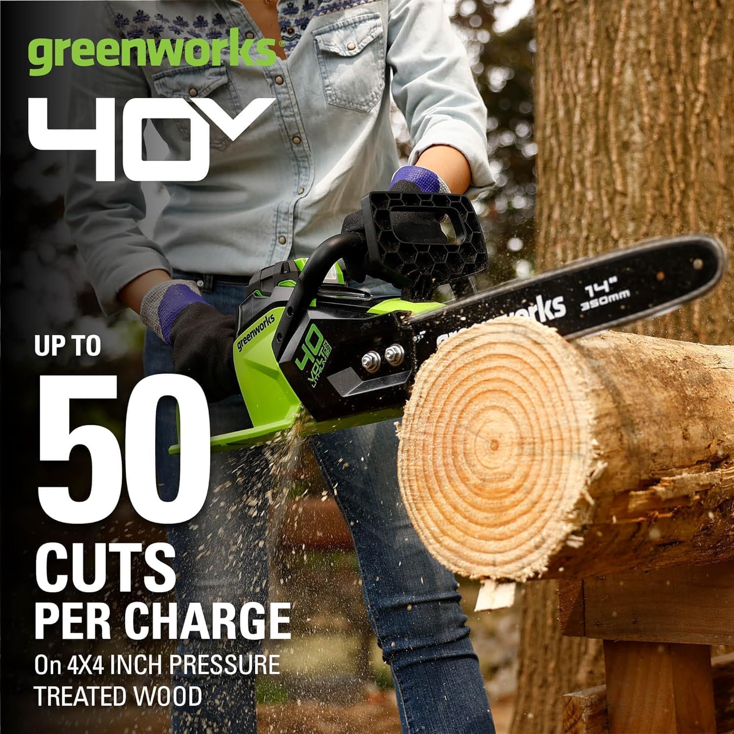 Greenworks 40V 20' Mower,Axial Leaf Blower,12' String Trimmer,Chainsaw,Hedge trimmer with Batteries and Chargers
