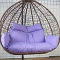 GARCAN Hammock Swing Chair Cushion, Replacement Pad, Double Egg Chair Cushion for Luxury Outdoor Patio Wicker Loveseat Hanging Chairs, 2 Persons, Backyard Balcony, E