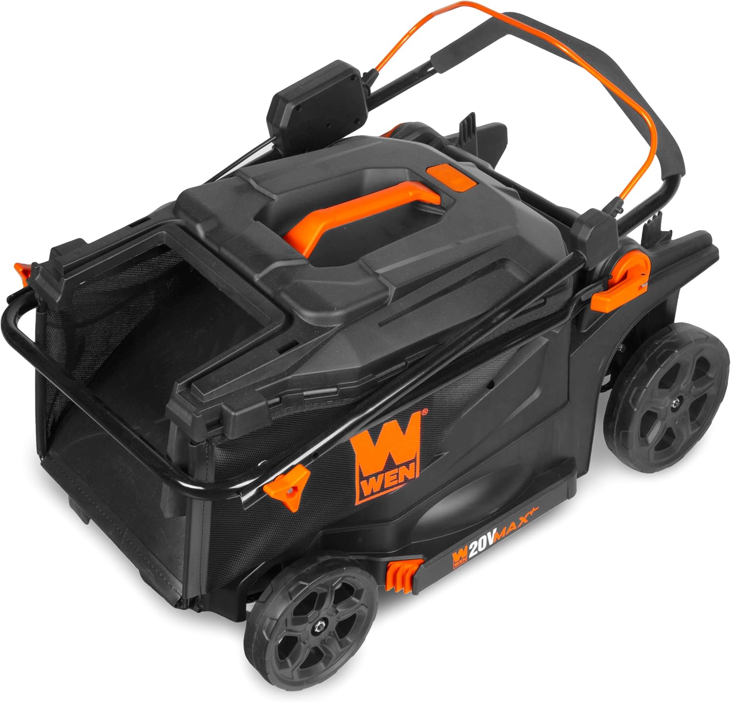 WEN 20V Max Cordless 19-Inch Lawn Mower, String Trimmer, and Leaf Blower Combo Kit with Two 5Ah Batteries and Dual Port Charger (20VK3TBM)