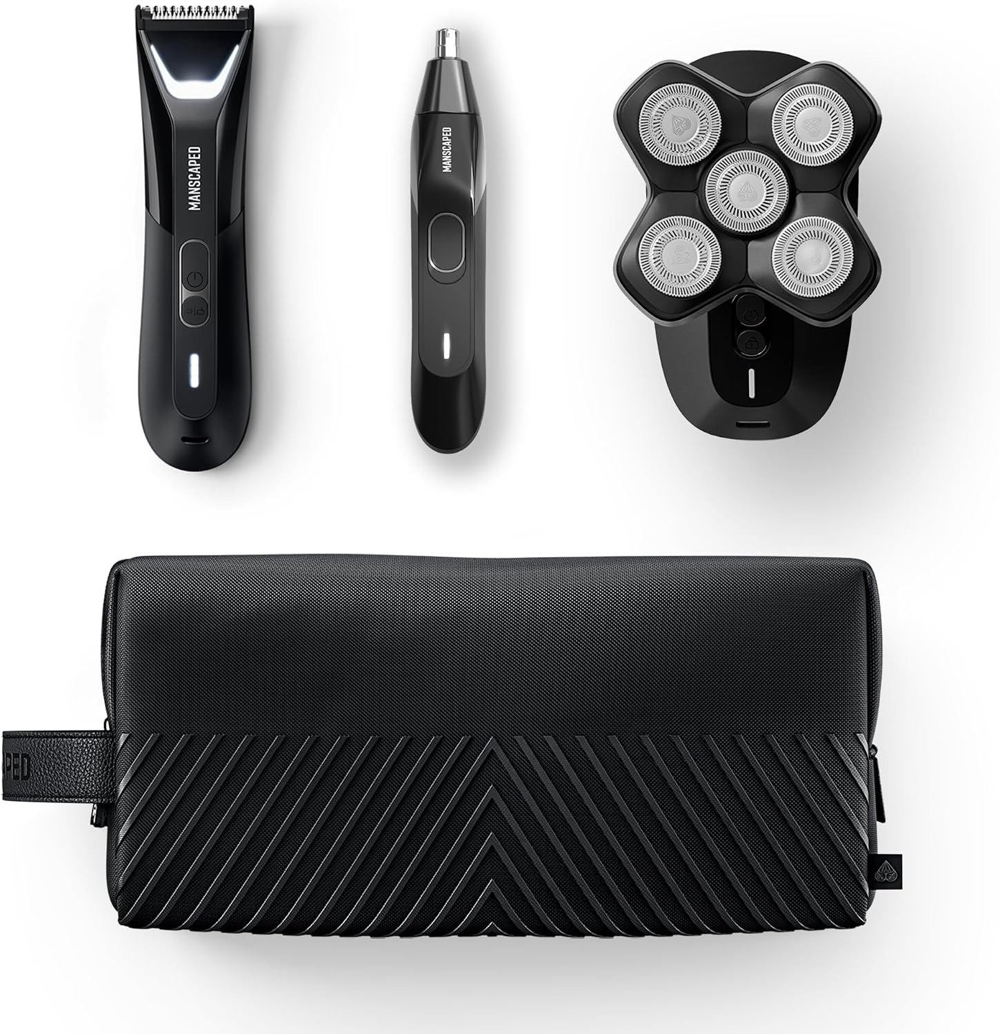 MANSCAPED® The Dome Shaver™ PRO, The Lawn Mower® 5.0 Ultra, Weed Whacker® 2.0, The Shed 2.0 - SkinSafe® Head, Groin, Ears, Nose, Body & Balls Trimmers & Shavers for Men, USB-C Rechargeable