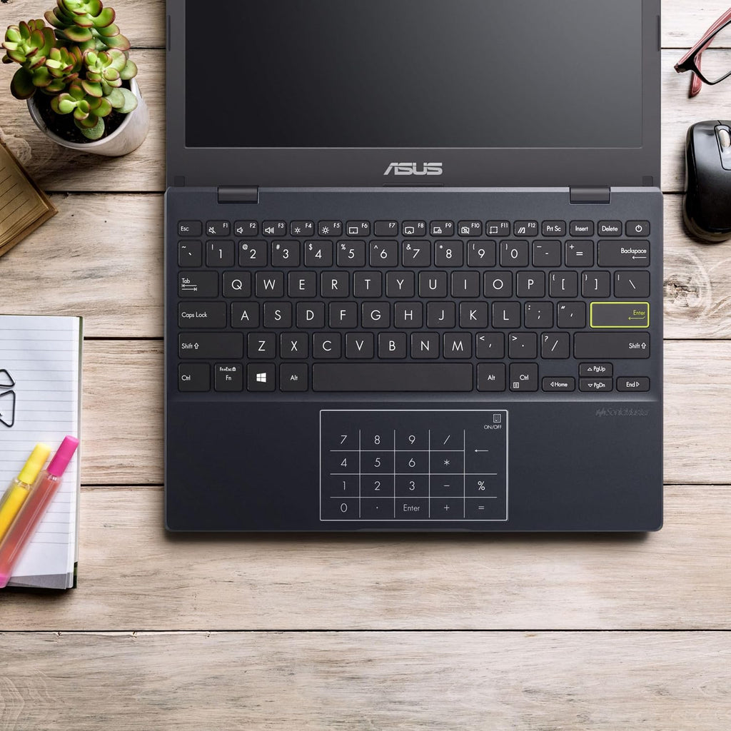 ASUS Vivobook Go 11.6' HD Slim Laptop, Intel Dual Core N4500, Intel Graphics, 4GB, 128GB, Windows 11 Home, SonicMaster, ErgoSense, Black, L210KA-ES04
