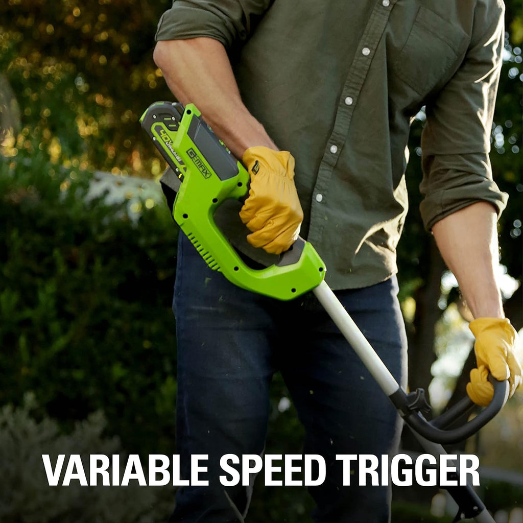 Greenworks 40V 12' Cordless String Trimmer, 0.065' Dual Line with Auto Feed, Variable Speed, Lightweight Weed Eater, 3-Year Warranty