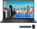 Dell Inspiron 15.6' FHD Touchscreen Laptop, Intel Core i7-1355U, 64GB RAM, 2.28TB Storage (2TB SSD + 288GB Docking Station Set), Wi-Fi 6, Backlit Keyboard, Fingerprint Reader, Windows 11, Black