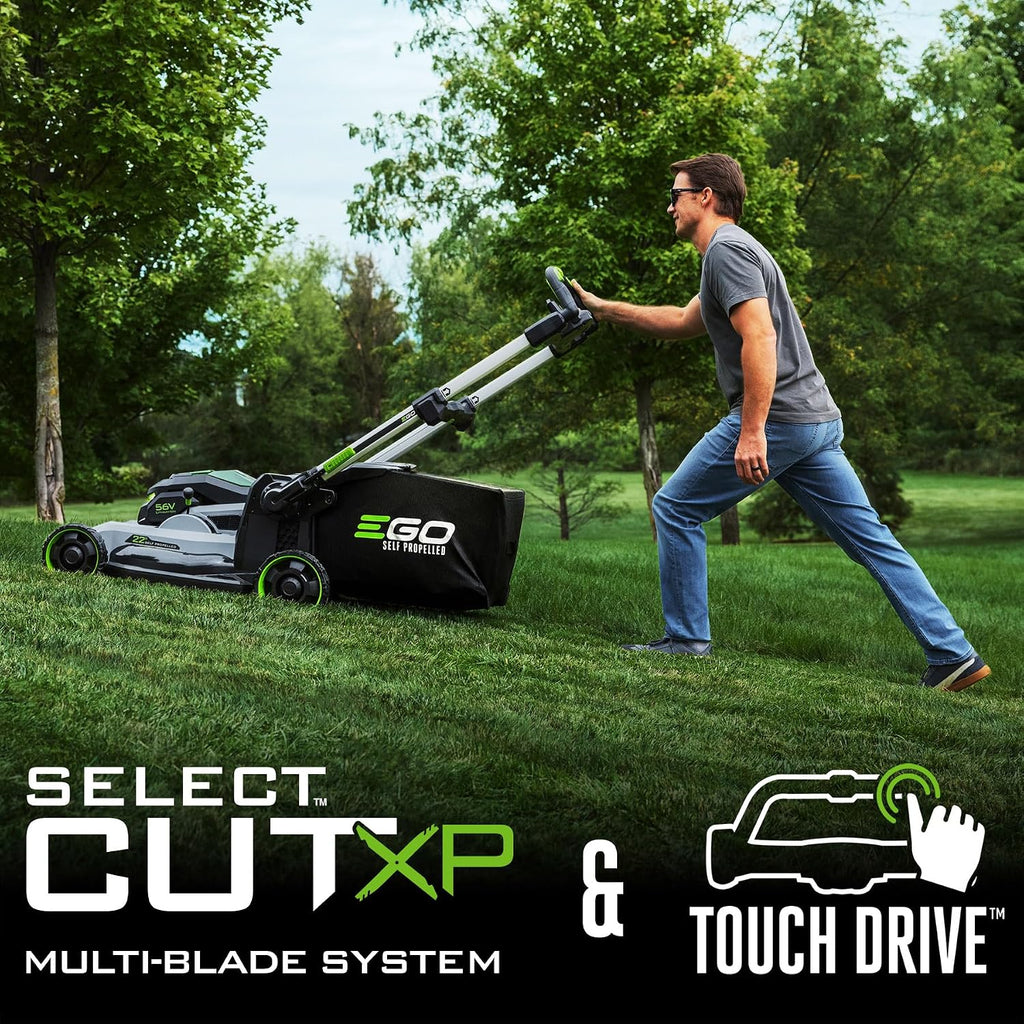 EGO POWER+ Electric Lawn Mower, Self-Propelled Cordless with 22' Super Composite Deck, Includes (2) 56V 6.0Ah Batteries and 560W Charger - LM2244SP-2