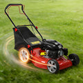 Self Propelled Gas Lawn Mower,141cc OHV Engine with Air Cooling, 20' Steel Deck, 3-in-1 Cutting System, 8-Level Height Adjustment, 20L Grass Catcher, Foldable Design Red (US Fast Arrival)