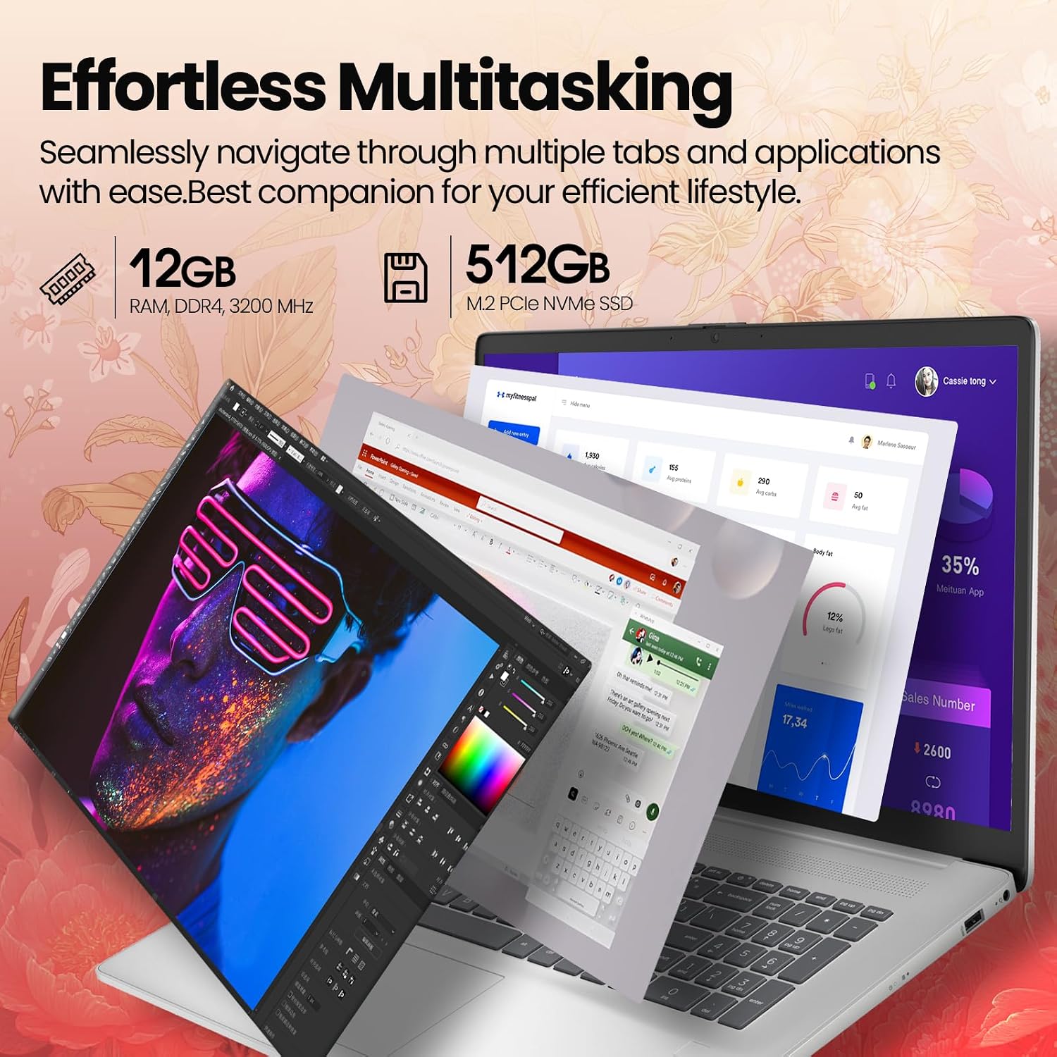 HP 17.3-inch Business Laptop 2026, Intel 10-Core i5-1334U, 12GB RAM, 512GB SSD, 17.3' FHD Anti-Glare Display, Backlit Keyboard, Fingerprint Reader, Wi-Fi 6, Windows 11 Pro, Business & Student Notebook