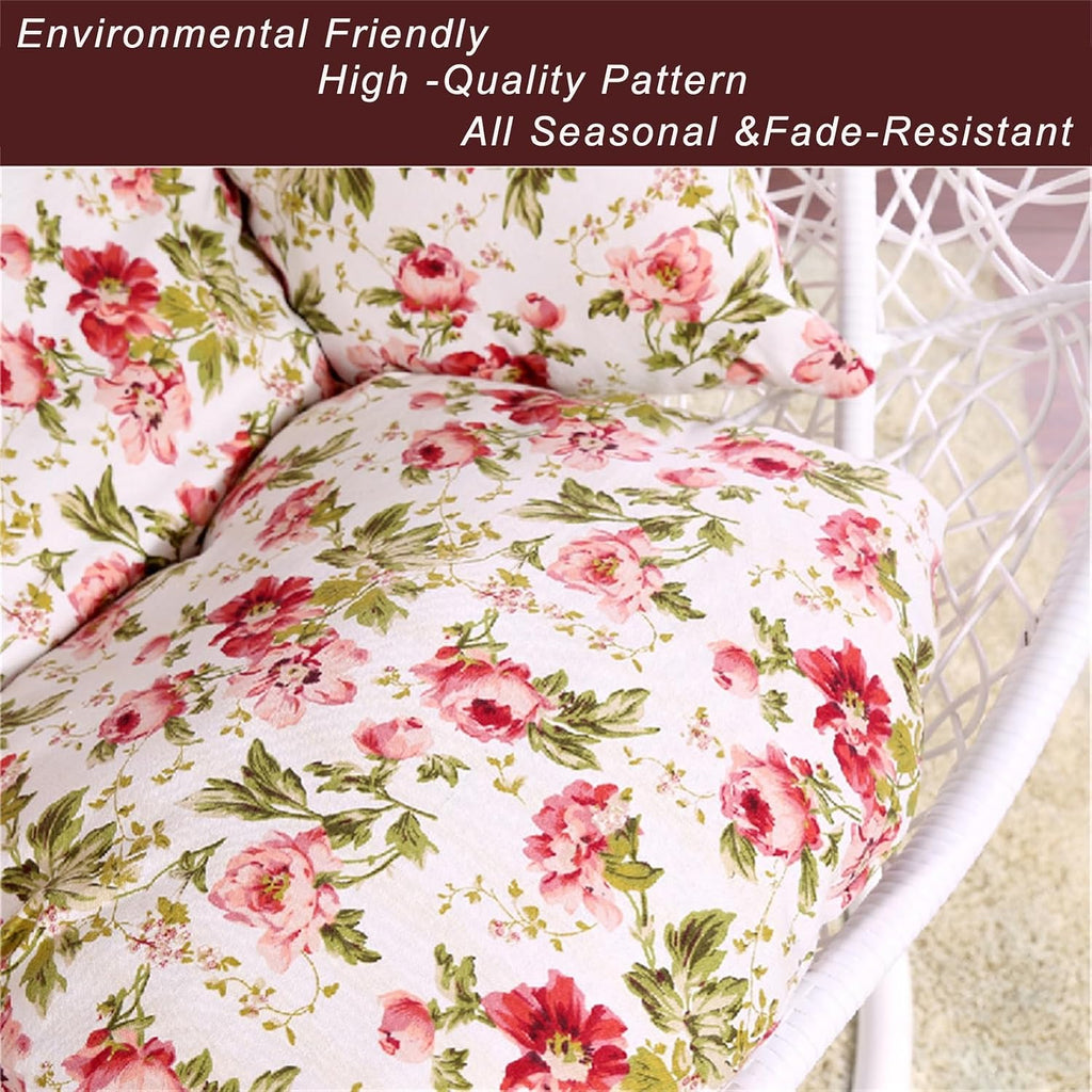 Egg Chair Cushion Replacement Thicken Hanging Egg Swing Chair Cushion Indoor Outdoor Wicker Rattan Hammock Basket Cushion for Outdoor Garden(Light Pink)