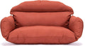 LeisureMod 2 Person Hanging Egg Chair Cushion - Dark Orange, Quick-Drying, Weather-Resistant, Soft Cotton Filling, Machine Washable