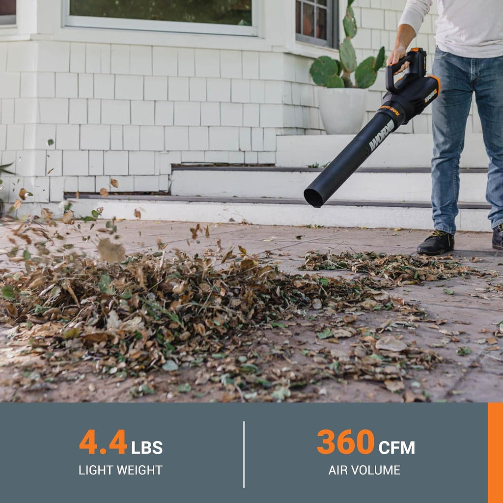 WORX 20V 12'' Cordless String Trimmer, 360 CFM Leaf Blower & 22'' Hedge Trimmer Combo, 2 Batteries & Charger Included, WG931