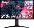 Pixio PX279 Prime Neo 27 inch 240Hz Refresh Rate FHD 1080p Resolution Fast IPS Panel 1ms GTG Response Time Gaming Monitor with Adaptive Sync and Fully Adjustable Stand
