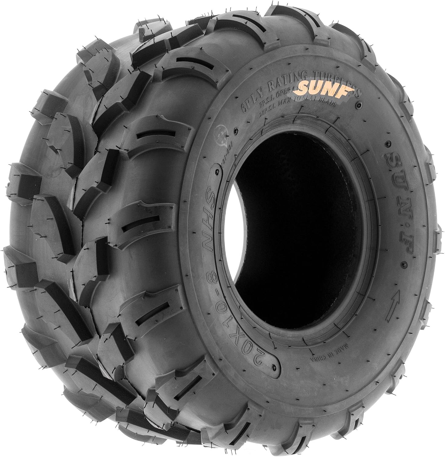 SunF Set of 2 ATV Tires 19x9.5-8 Lawn Mower Off-Road Tires 6 ply-A003