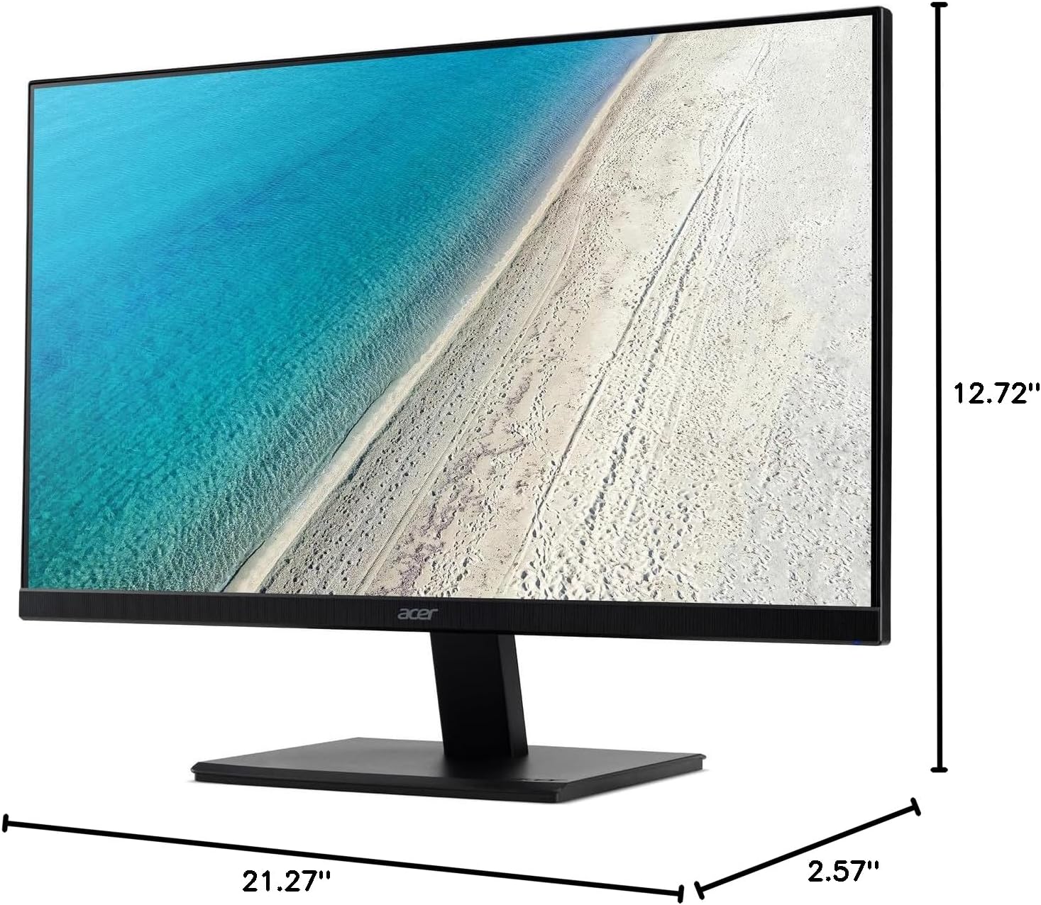 acer 24' FHD IPS Monitor with 4 ms Response Time, Anti-Glare, Adaptive Sync, Integrated Speakers, VESA Mount (100x100mm) & Dockztorm Hub, VGA, HDMI, Black Color