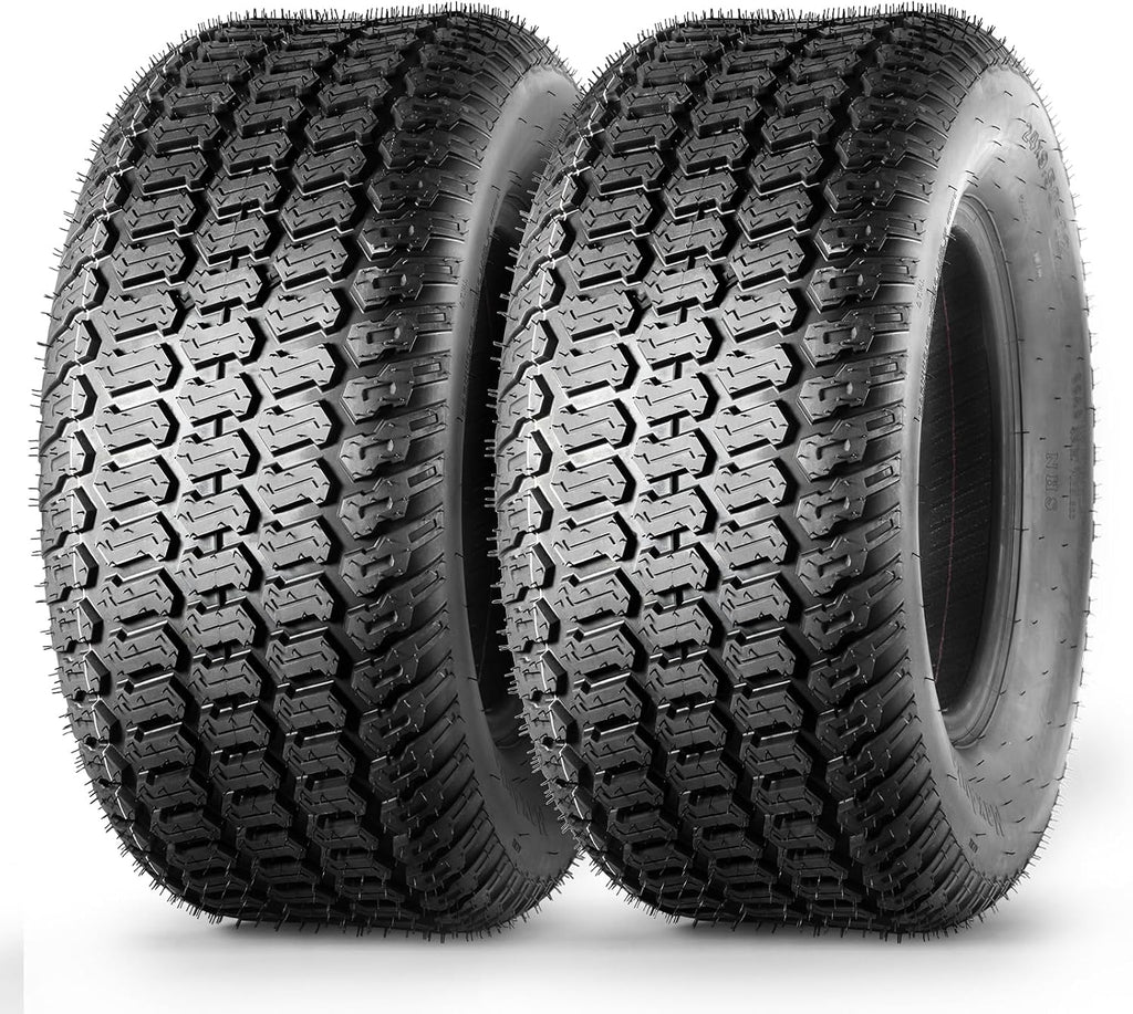 MaxAuto 2Pcs 24X9.50-12 Lawn Mower Tires 24x9.5x12 Riding Tractor Turf Tire 4PR Load Range B