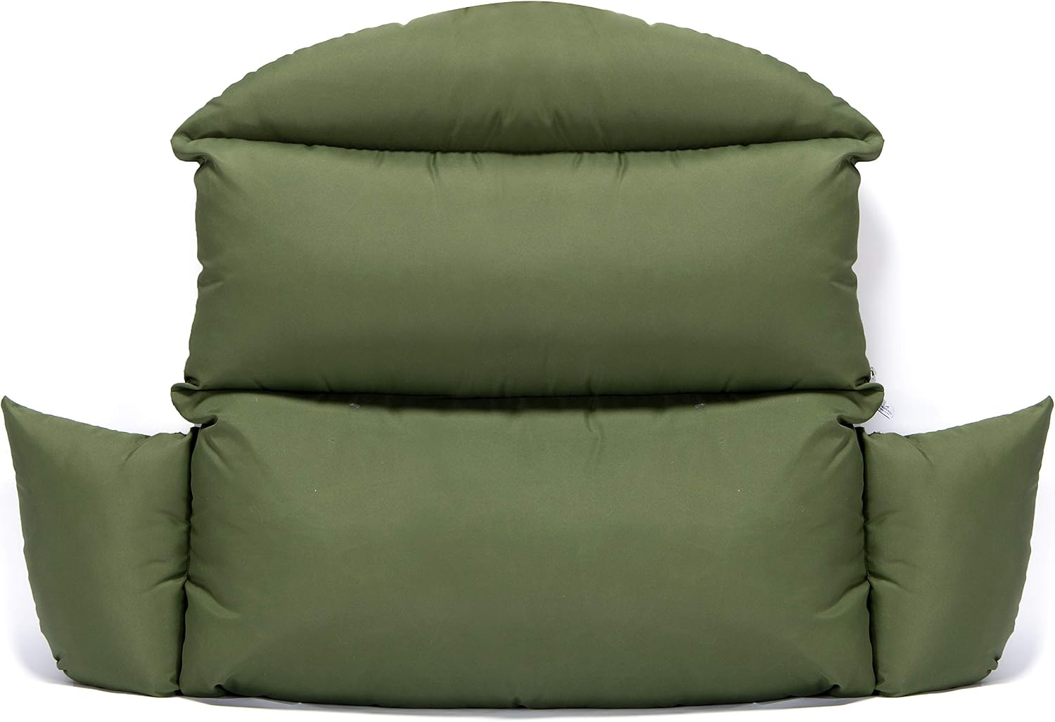 LeisureMod 2 Person Hanging Egg Chair Cushion - Dark Green, Soft Cotton Filling, Quick-Drying & Weather-Resistant, Machine Washable Outdoor Seat Cushion