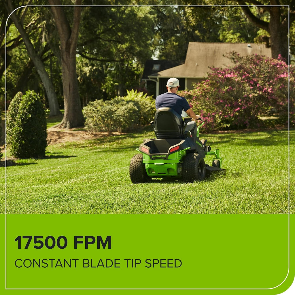 Greenworks 60V 42' Electric CrossoverZ Zero Turn Lawn Mower, (4) 8.0Ah Batteries and 600W Charger
