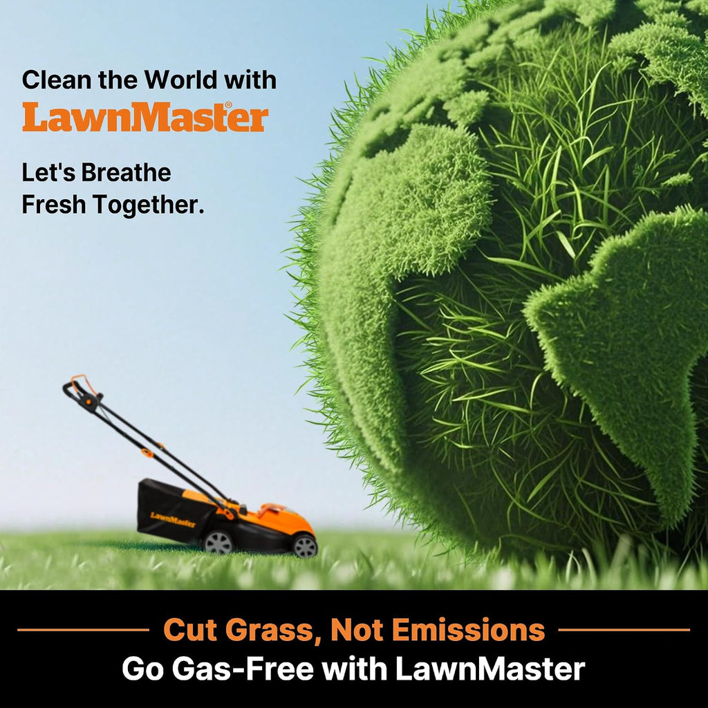 LawnMaster CLMF4815E 48V MAX 15-inch Brushless Cordless Lawn Mower with 2X24V MAX 4.0Ah Battery and a Dual Charger