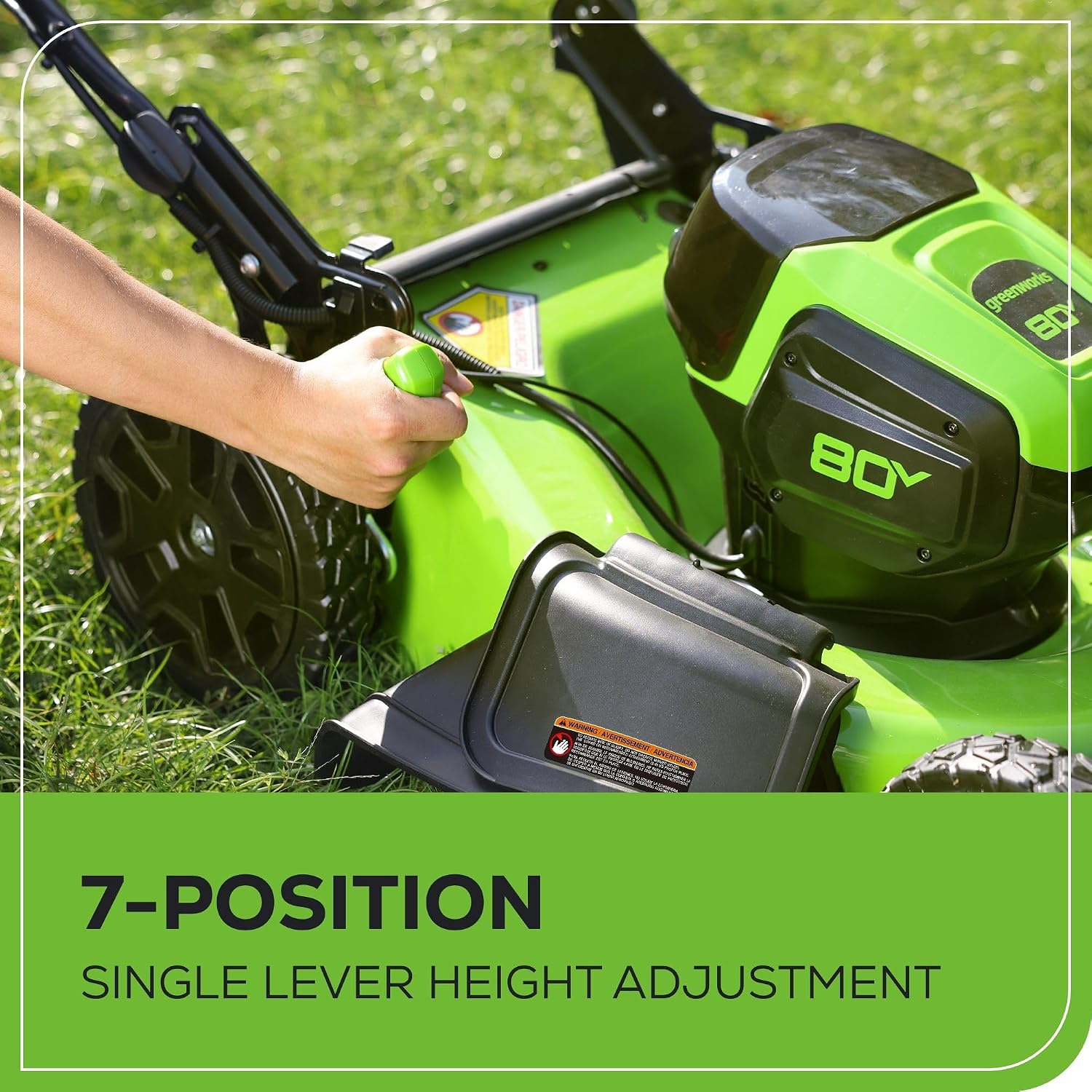 Greenworks 80V 21' Brushless Cordless (Push) Lawn Mower (75+ Compatible Tools), (2) 2.0Ah Batteries and 30 Minute Rapid Charger Included