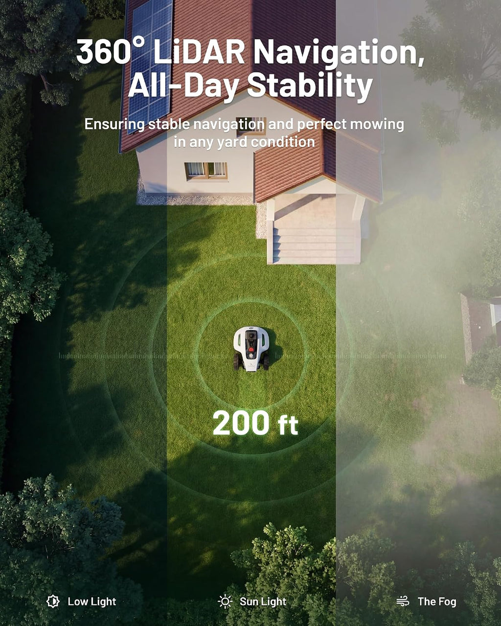 (2026 Upgrade) Mammotion YUKA mini 2 1000H Robotic Lawn Mower, for 0.25 Acre, 360° LiDAR + AI Vision, 45% Slope, DropMow, Smart Battery Management,Cutting Heights 2.0'-3.5'