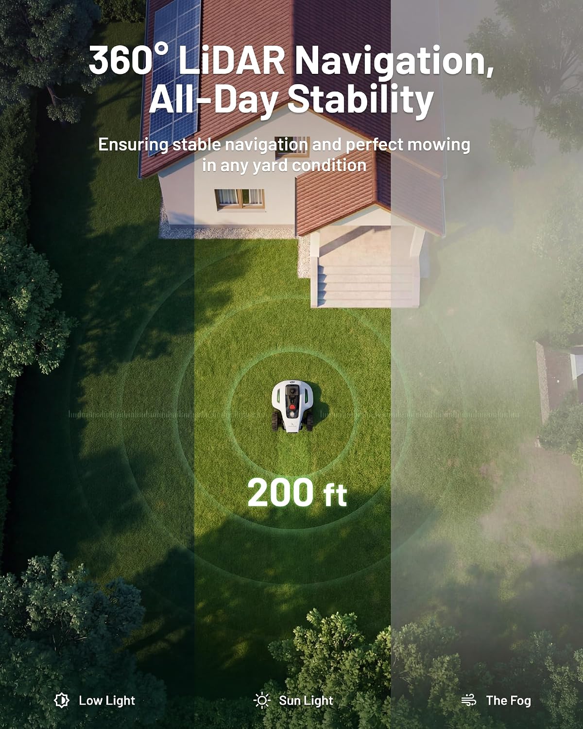 (2026 Upgrade) Mammotion YUKA mini 2 1000H Robotic Lawn Mower Reception 0.25 Acre, 360° LiDAR + AI Vision, 45% Slope, DropMow, Smart Battery Management,Cutting Heights 2.0'-3.5'