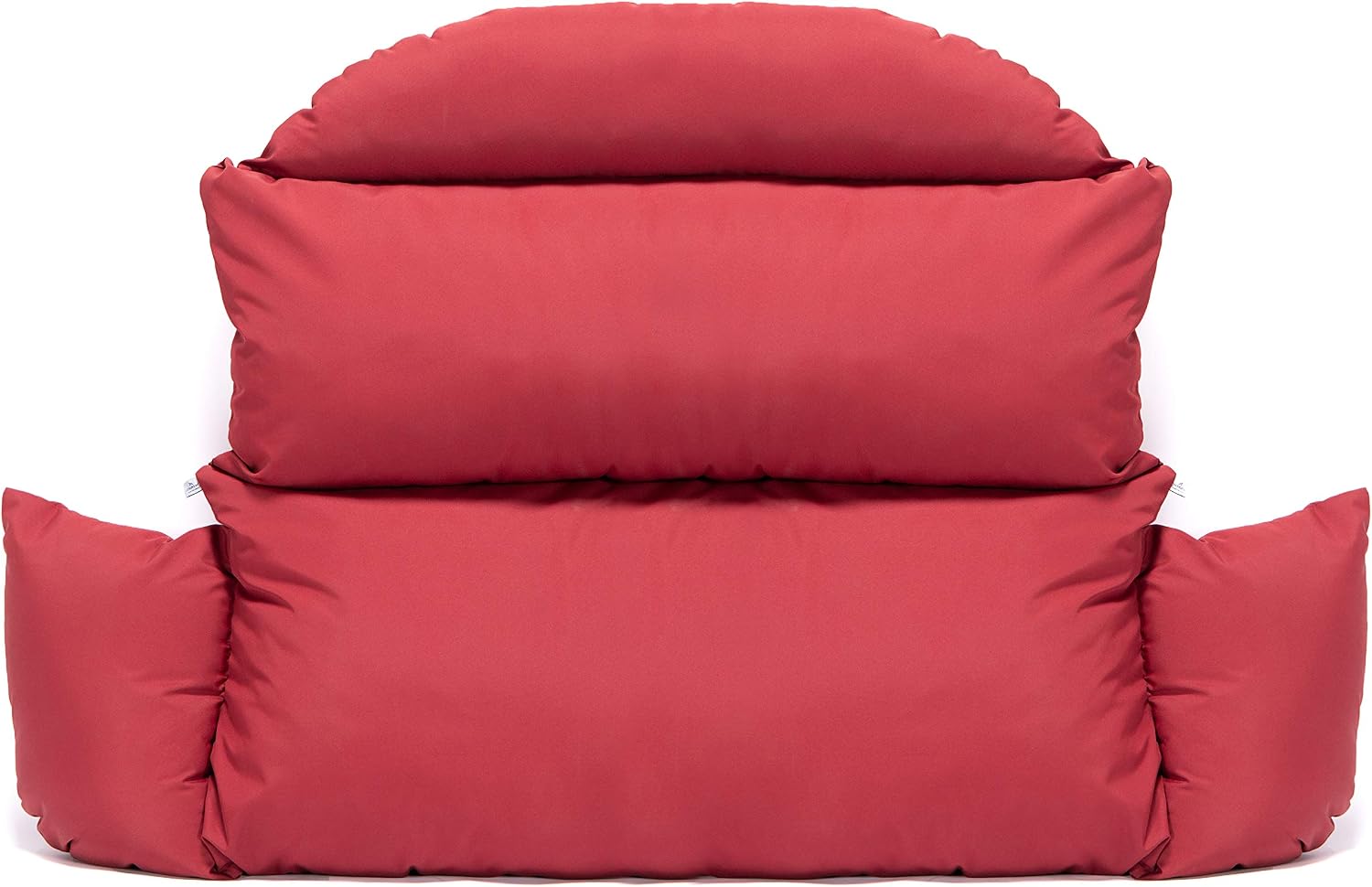 LeisureMod 2 Person Hanging Egg Chair Cushion - Red, Weather-Resistant, Quick-Drying Fabric, Soft Cotton Filling, Machine Washable
