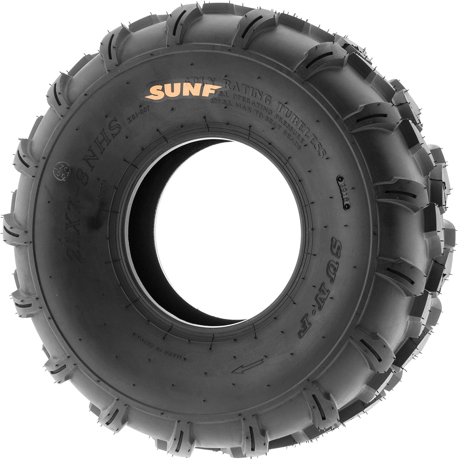 SunF Set of 2 ATV Tires 21x7-8 Lawn Mower Off-Road Tires 6 ply-A003