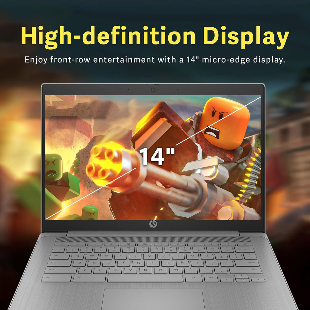 HP Chromebook 14' HD Laptop for Business & Students, Intel Celeron N4120, 4GB LPDDR4, 576GB Storage(64GB eMMC+512GB Docking Station), UHD Graphics, Webcam, Long Battery Life, Chrome OS, Modern Gray