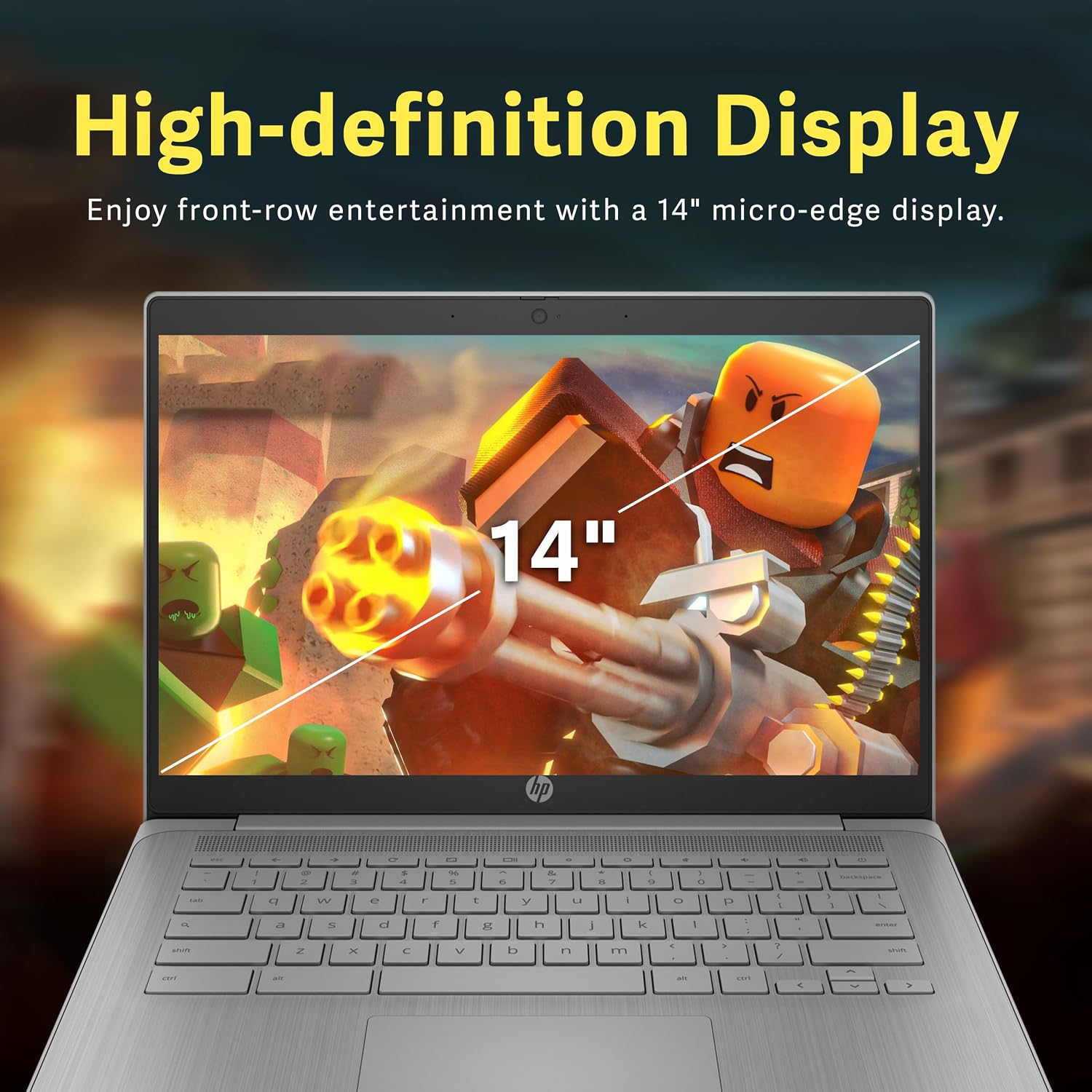 HP Chromebook 14' HD Laptop, Intel Celeron N4120, 4GB LPDDR4, 224GB Storage(64GB eMMC+160GB Docking Station Set), Intel UHD Graphics 600, Wi-Fi 5, 720p Camera, Fast Charge, Chrome OS, Gray