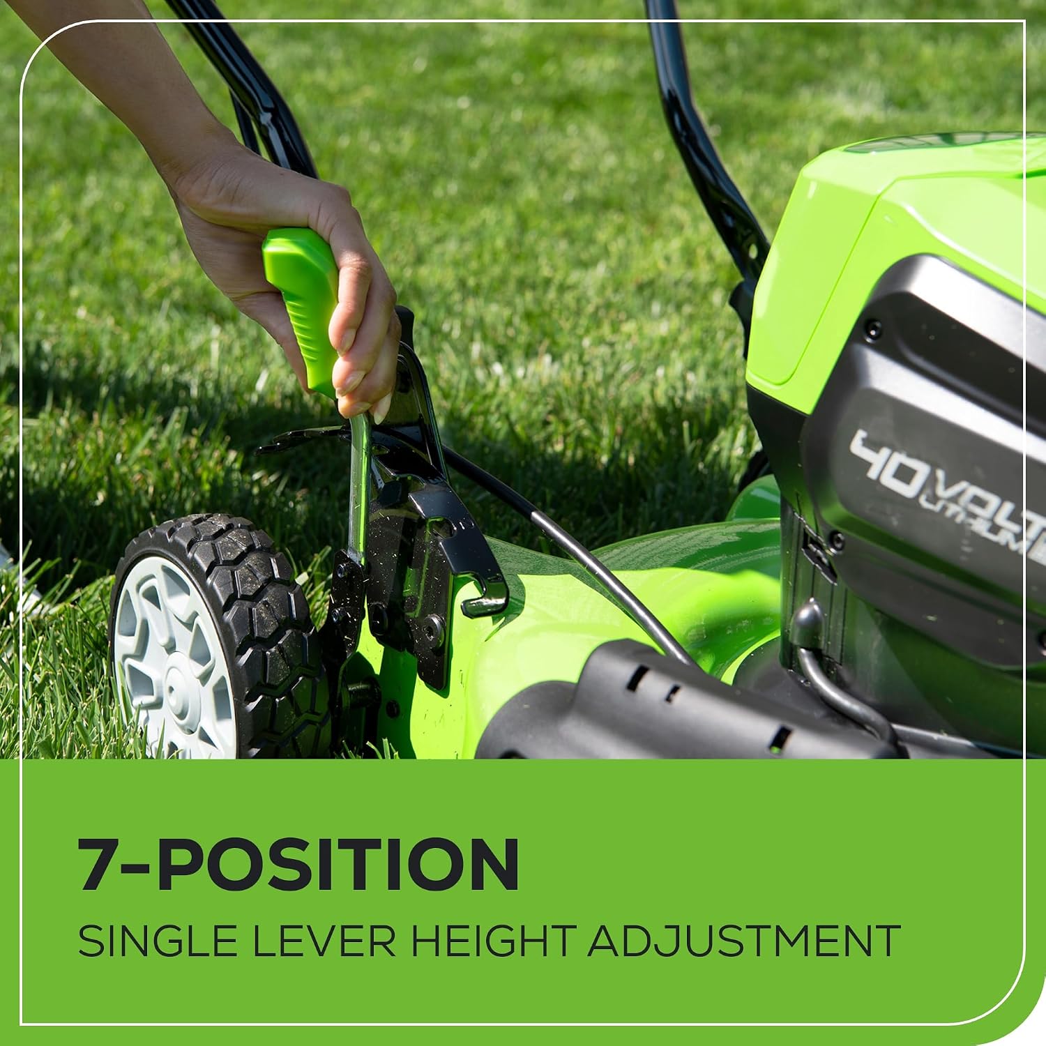 Greenworks 40V 19' Brushless (Push) Cordless Lawn Mower, 4.0Ah Battery and Charger